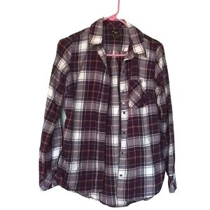 🎊3 FOR $10 LEE RIDERS WOMENS SMALL PLAID BUTTON DOWN SHIRT